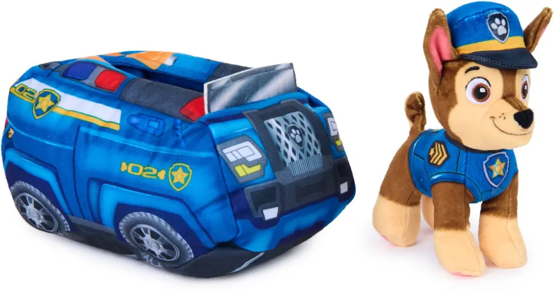 PAW Patrol Chase 2-in-1 Knuffel - Politieauto Meerkleurig