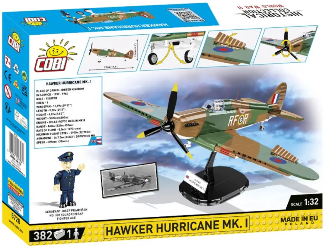 Cobi Hawker Hurricane MK.I COBI-5728 - 382 Stukken
