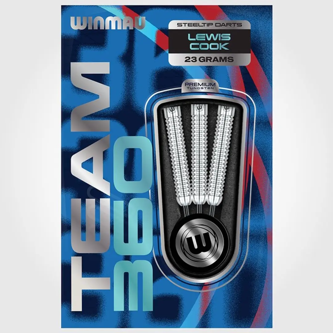 Winmau Team 360 Lewis Cook Dartpijlen - 3 Stuks - Rood/Zilver