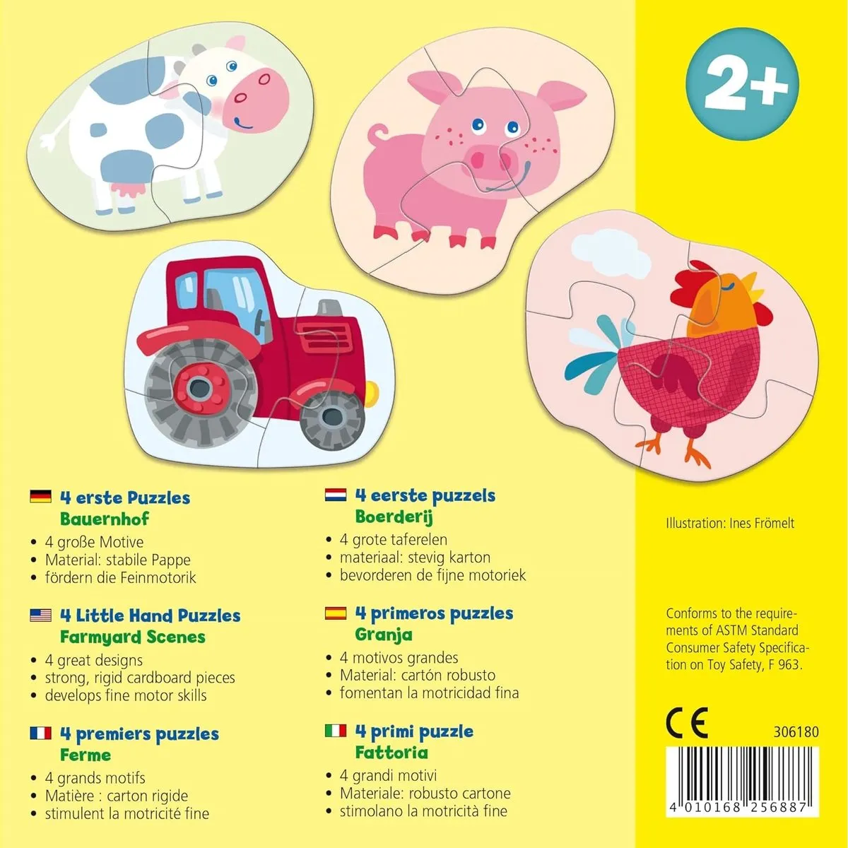 Haba Legpuzzel Boerderij Junior 12 Stuks - Multicolor