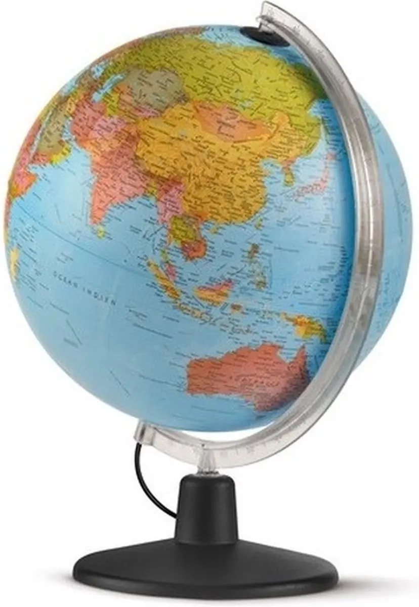 Kangaro Wereldbol Globe met Verlichting 30cm