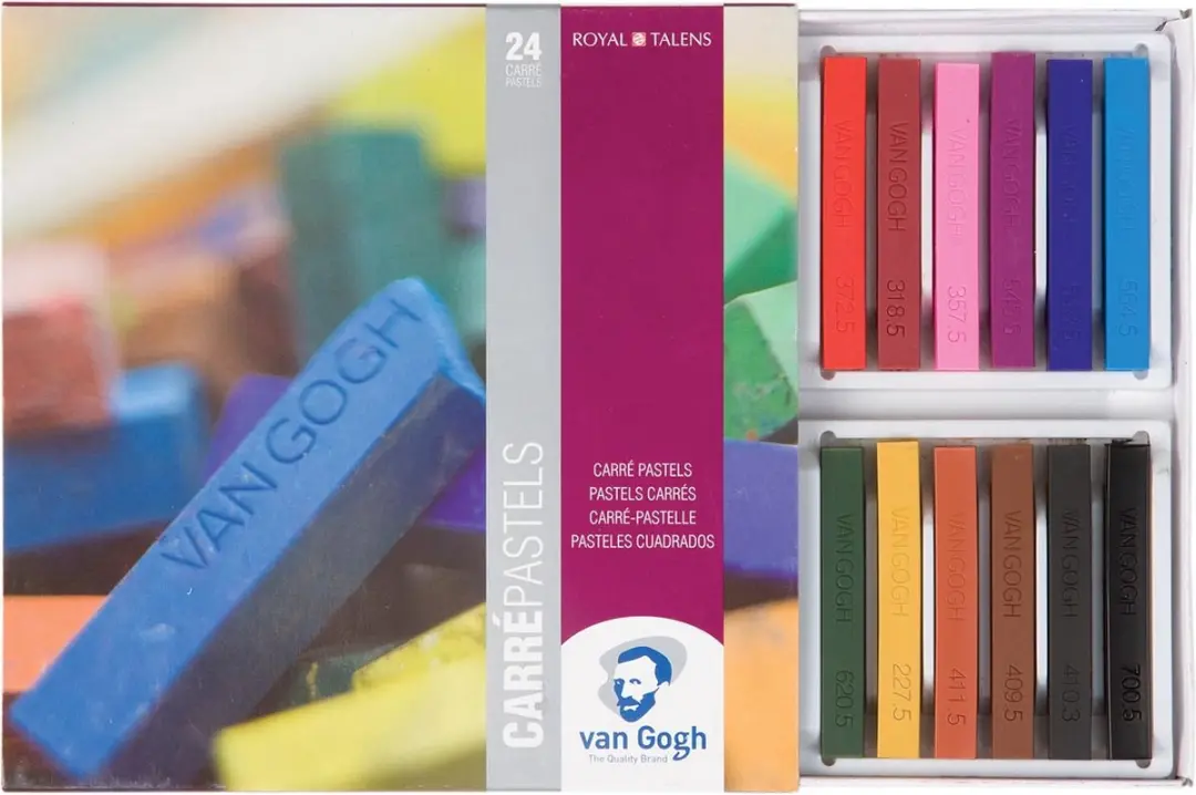 Van Gogh Carré Pastelkrijt 24 Kleuren - Assorti