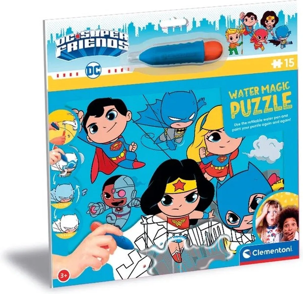 Clementoni Water Magic DC Super Friends Puzzel 15 Stuks