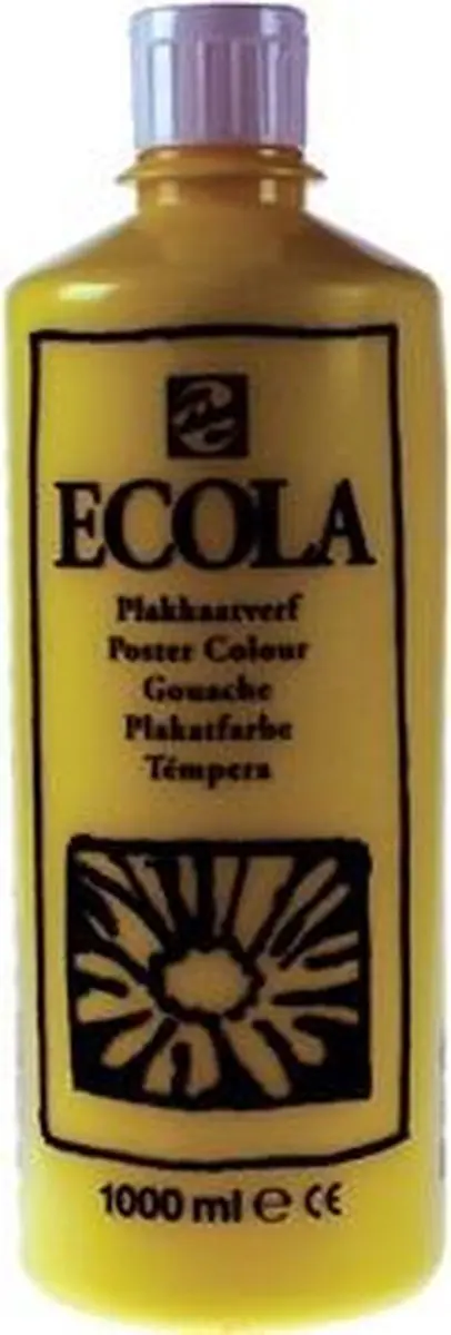 Ecola Plakkaatverf Donkergeel 1000ml