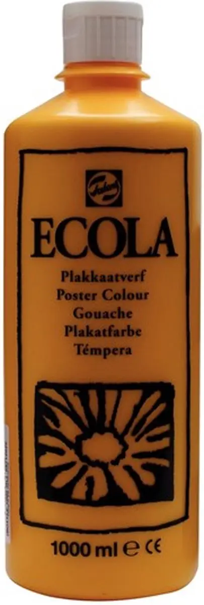 Ecola Plakkaatverf Donkergeel 1000ml