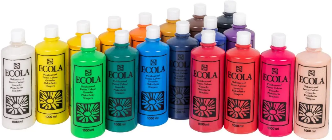 Ecola Plakkaatverf Donkergeel 1000ml