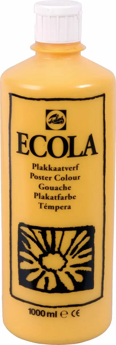 Ecola Plakkaatverf Donkergeel 1000ml