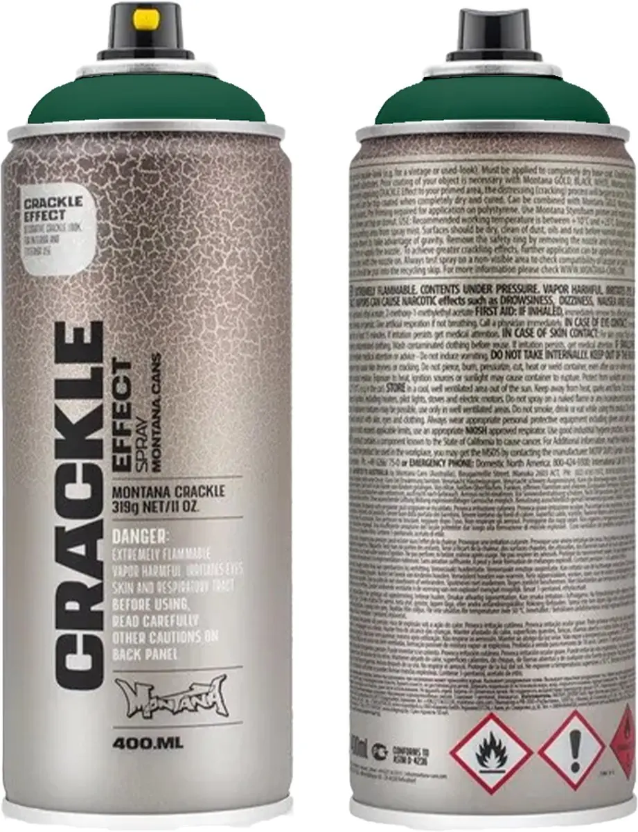 Montana Gold Crackle Effect Spuitverf Groen 400ml