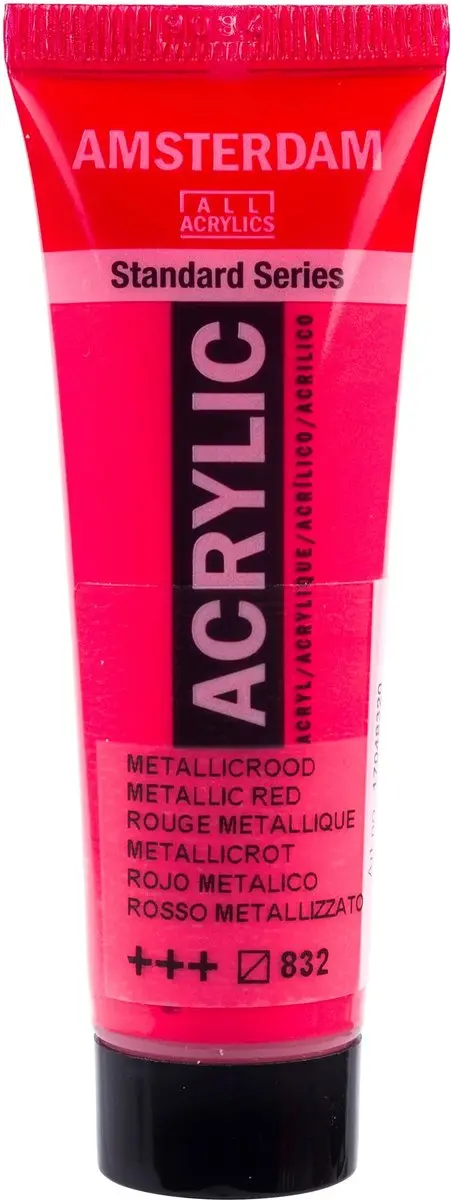 Amsterdam Acryl 832 Metallic Rood 20ml