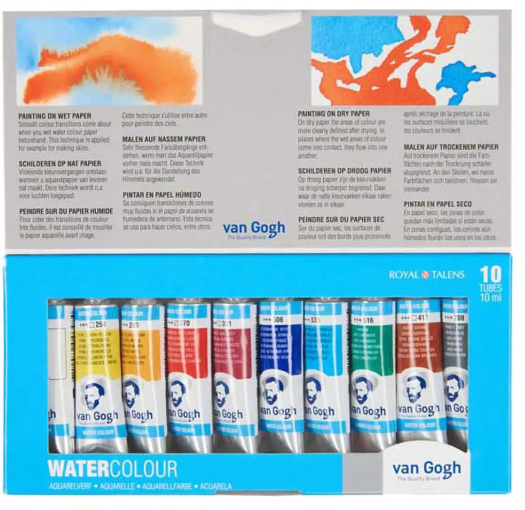 Van Gogh Aquarelverfset 10 Kleuren 10ml - Assorti