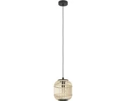 Eglo Bordesley Hanglamp - 1 Lichtpunt Ø21cm - Zwart/Bruin