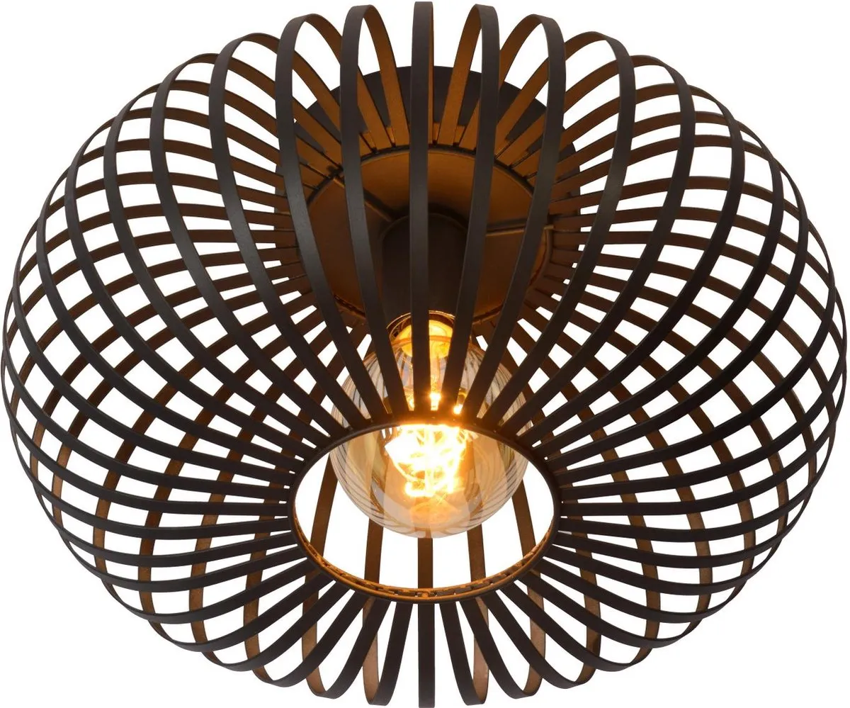 Lucide Manuela Plafondlamp Ø39,5cm - 1xE27 - Zwart
