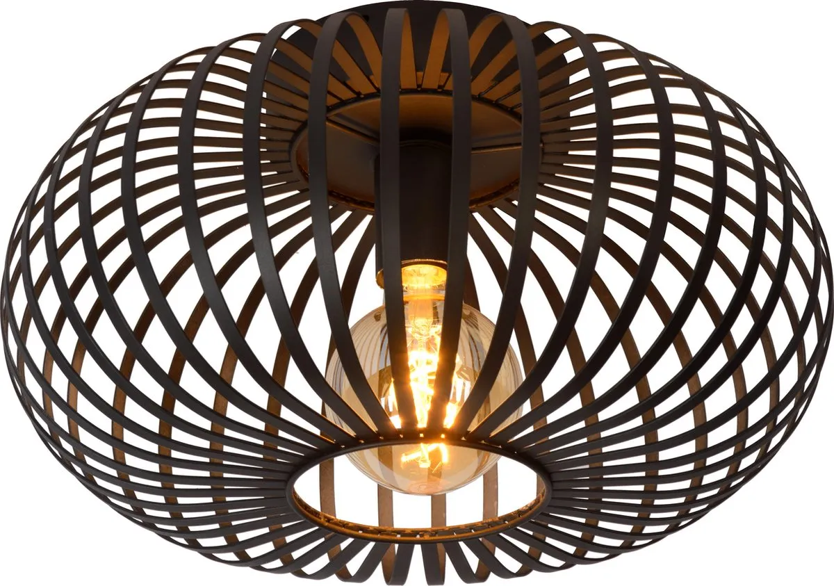 Lucide Manuela Plafondlamp Ø39,5cm - 1xE27 - Zwart