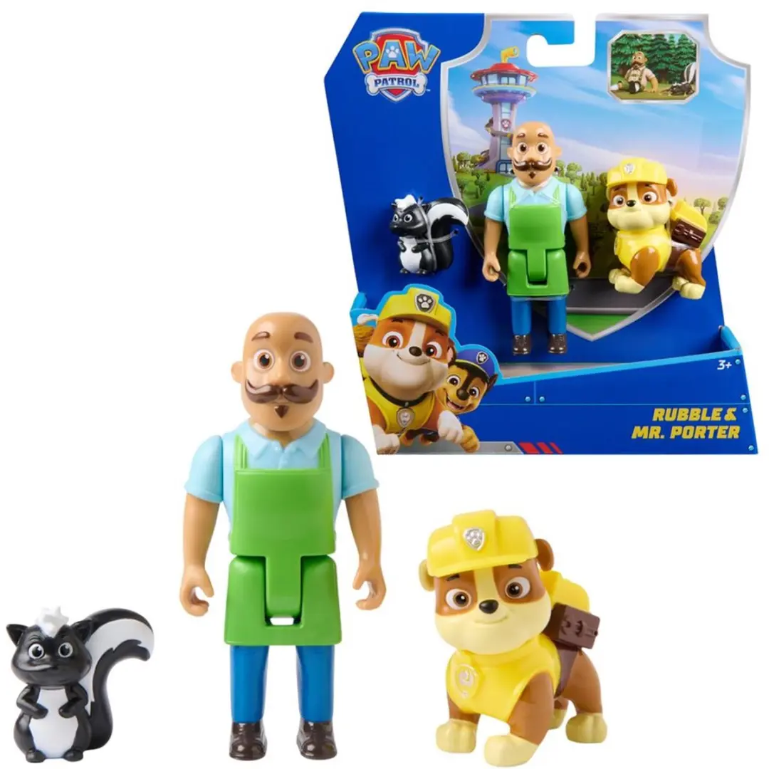 PAW Patrol Speelfigurenset 2016520 - Rubble, Meneer Porter & Stinkdier