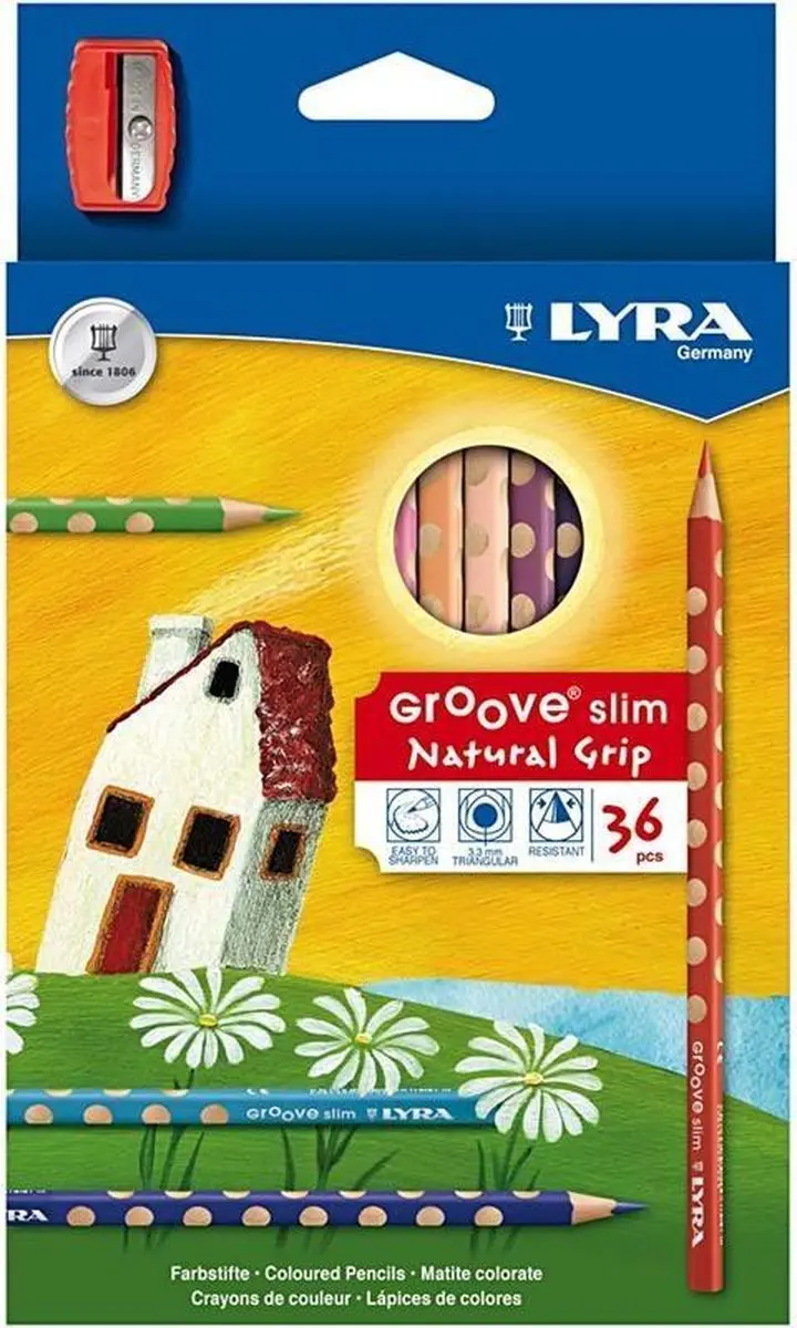 Lyra Kleurpotloden Dunne Groove 36 Stuks - Multicolor