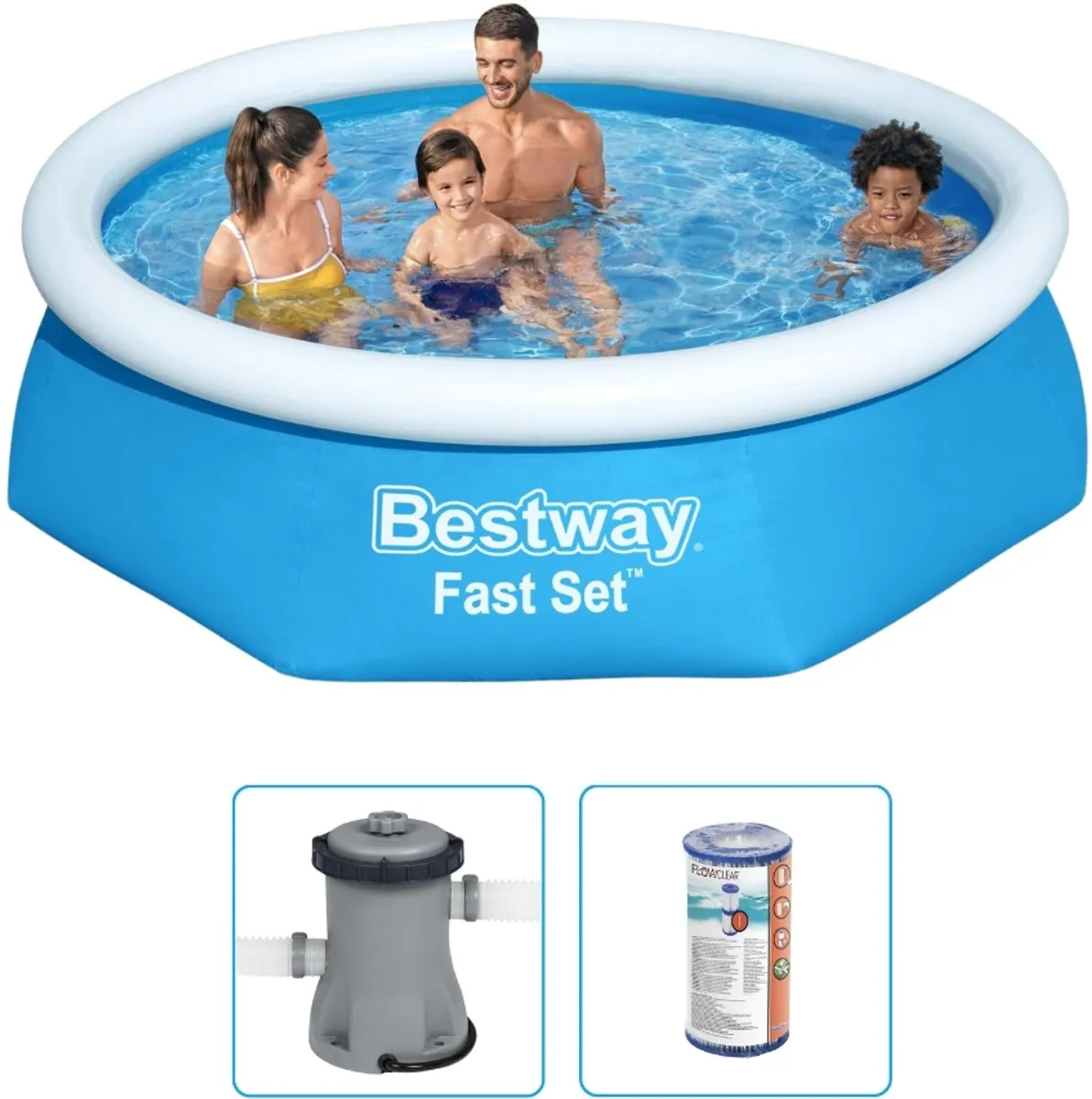 Bestway Fast Set Opblaaszwembad Ø244cm