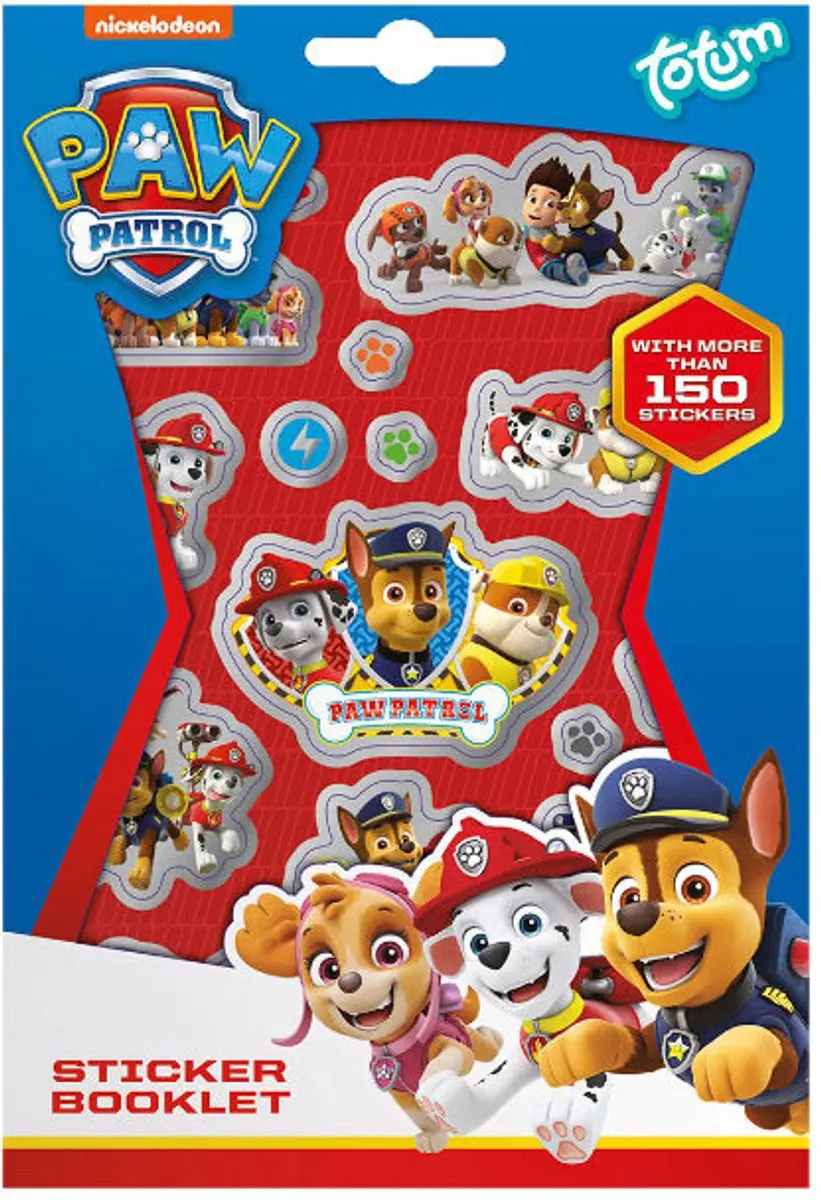 PAW Patrol Stickerboek - 150 Stickers - 4 Bladen - Multicolor