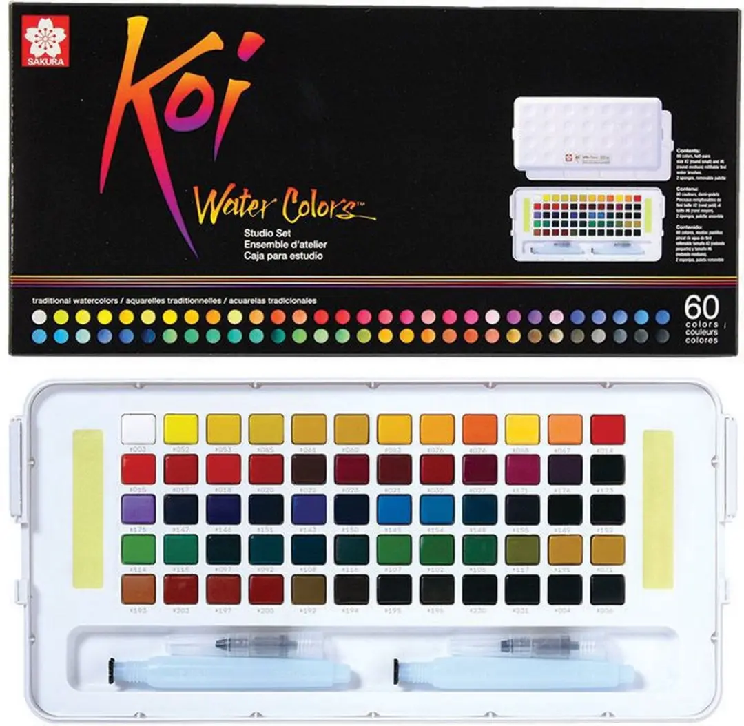 Sakura Koi Water Colors Pocketbox - 60 Kleuren 60ml