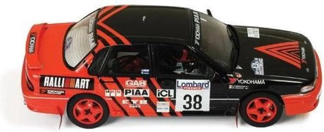 Mitsubishi Galant VR-4 RAC Rally 1991 IXO Models 1:43 - Rood/Zwart