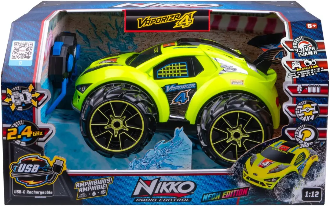 NIKKO VaporizR 1/12 Amfibie RC Auto - Geel - 10640