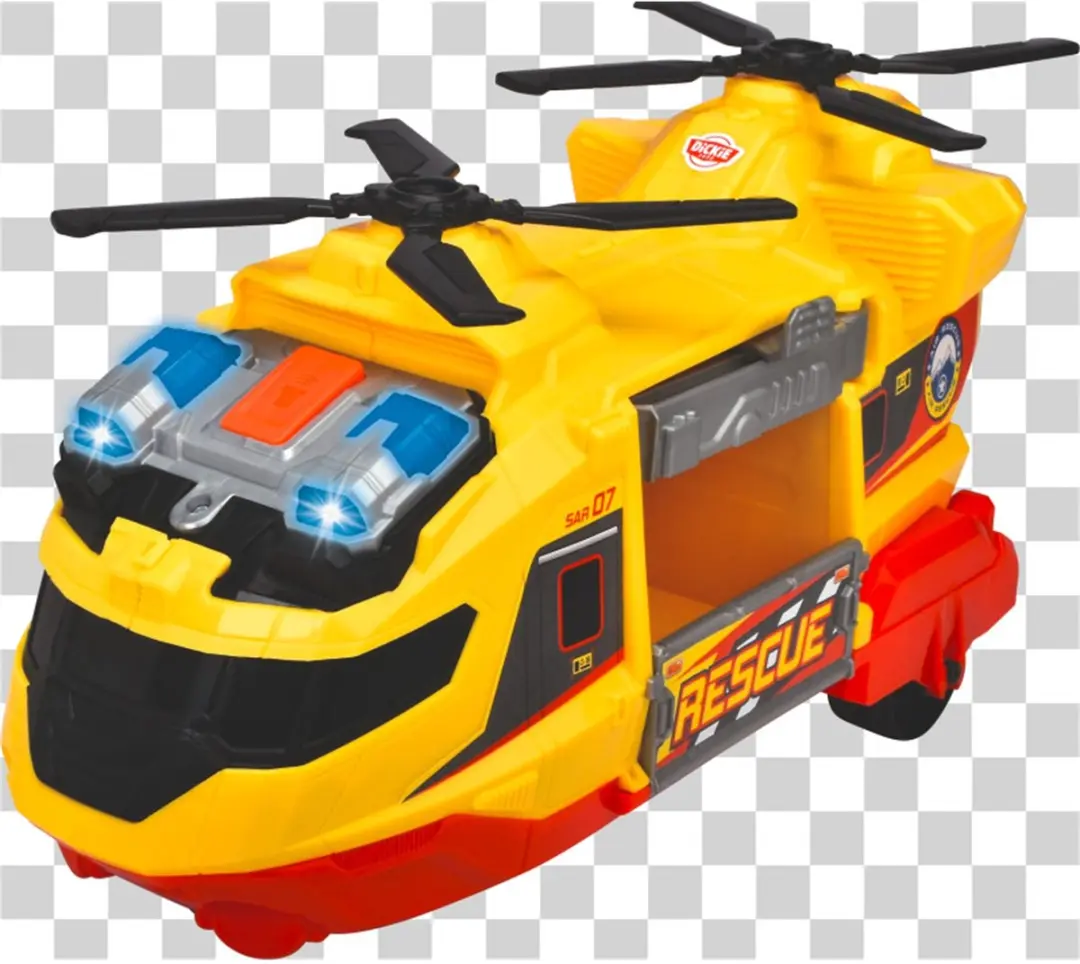 Dickie Toys Ziekenhuis Helikopter 203306023 - Licht & Geluid - Geel/Rood