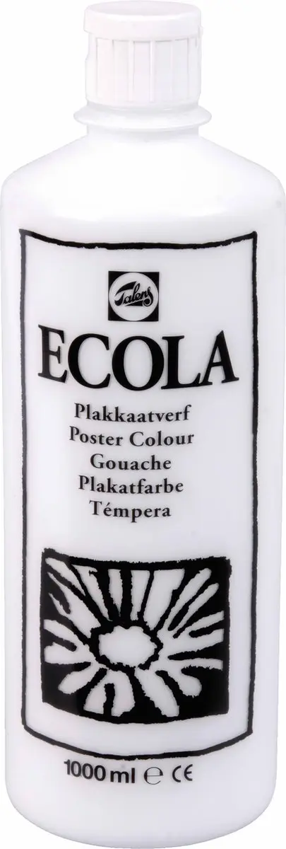 Talens Ecola Plakkaatverf Wit 1000ml