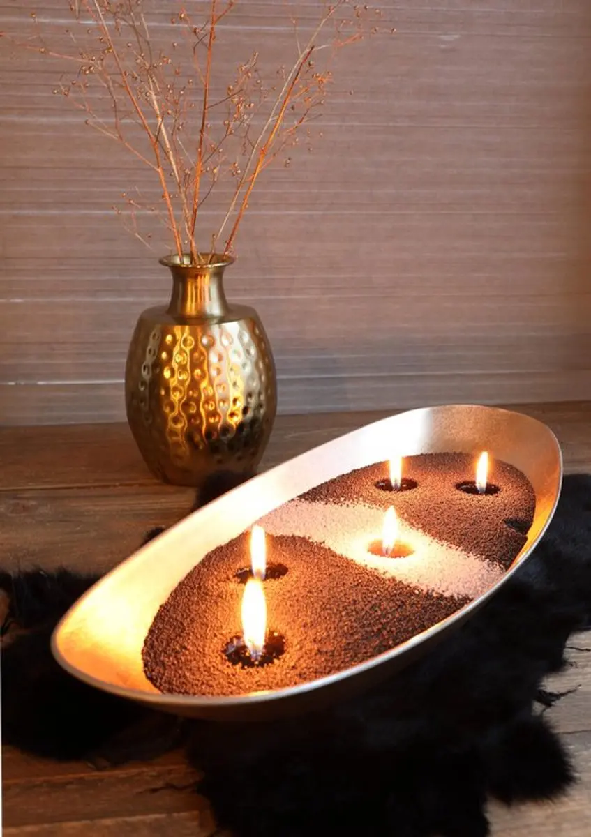 Ideas 4 Seasons Kaarsenzand Amber 400g - 4 Lonten - Oranje/Warmroze