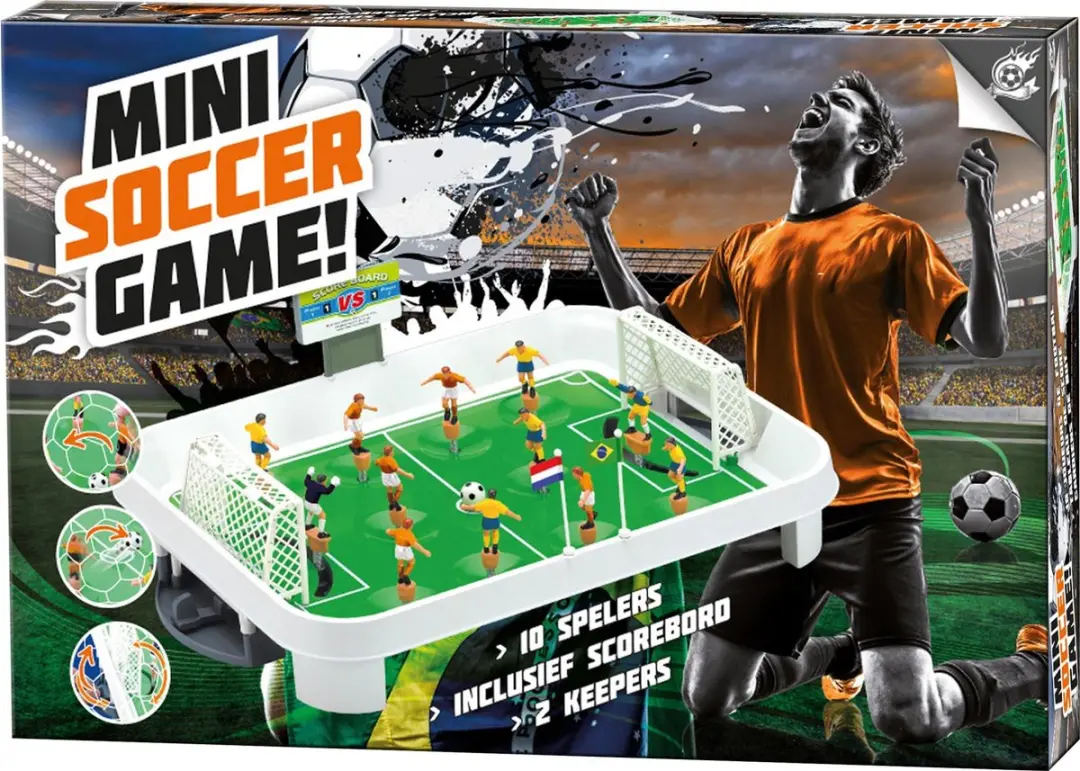 VDM Voetbalspeel Veertjes 67008 - Groen/Wit - 1 Bal