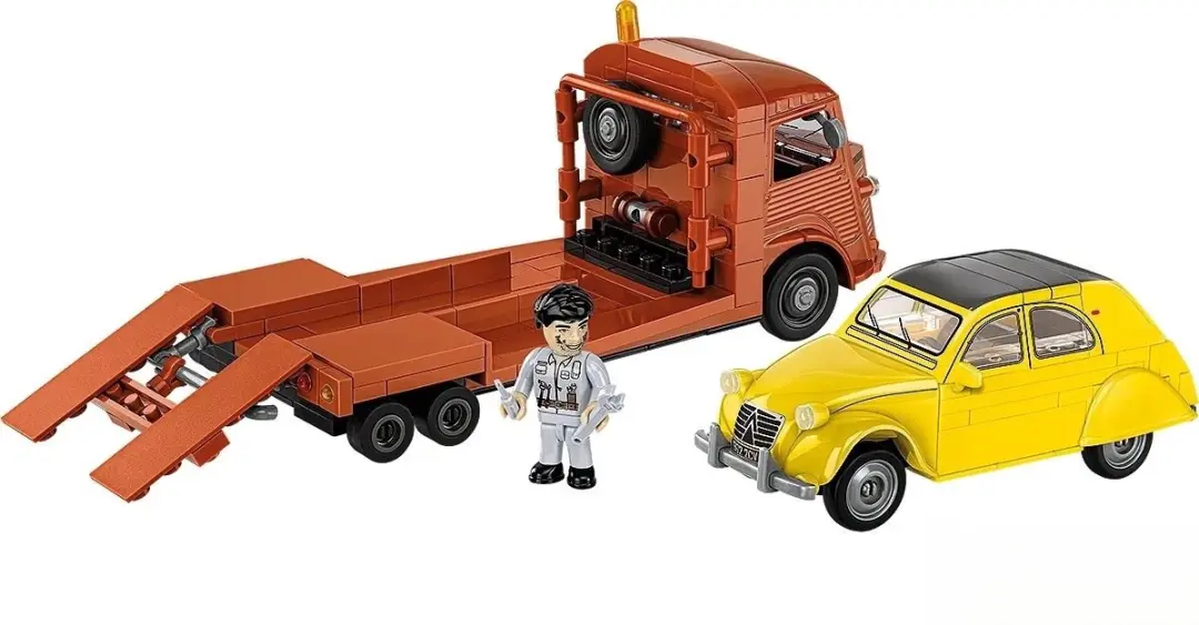 Cobi Citroën Type H Car Transporter - 278 Stukken - Geel/Orange - afbeelding 6 van 6