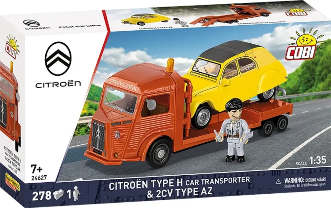 Cobi Citroën Type H Car Transporter - 278 Stukken - Geel/Orange