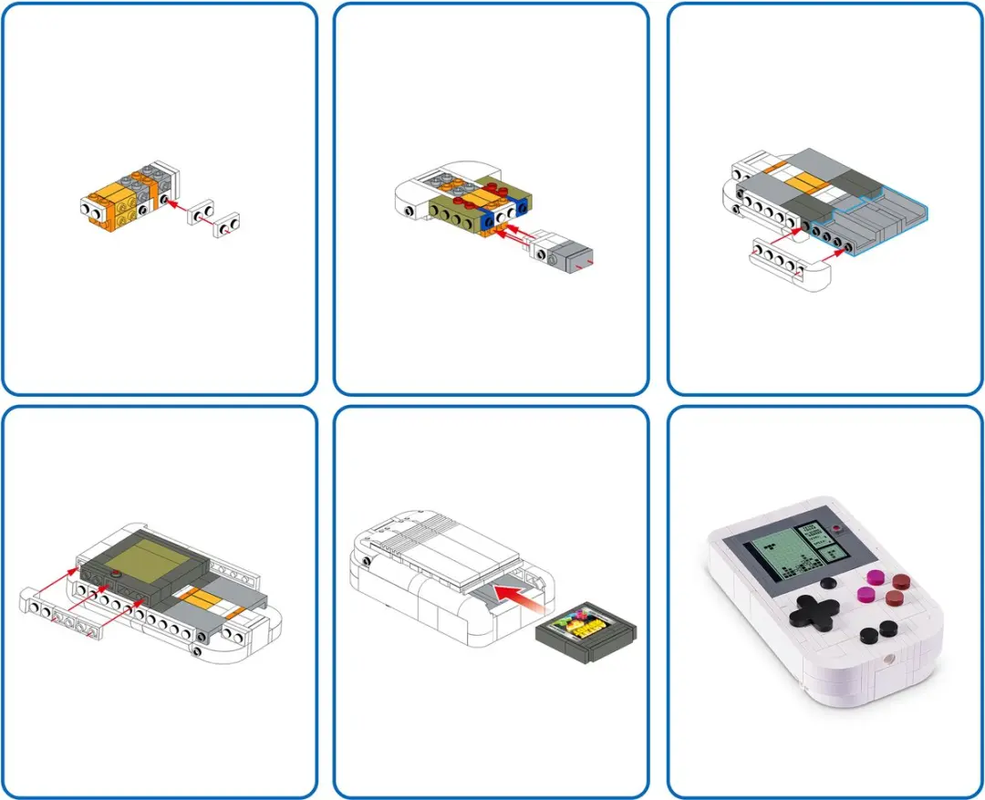 ZURU Retro Game Boy Bouwstenen - 2 Stuks - Meerkleurig