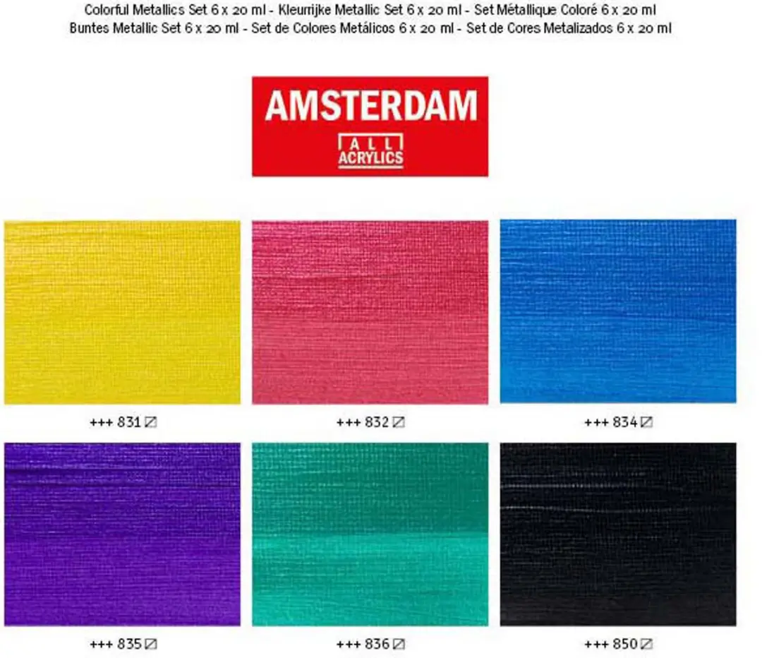 Royal Talens Amsterdam Standard Metallic Acrylverf - 6x20ml