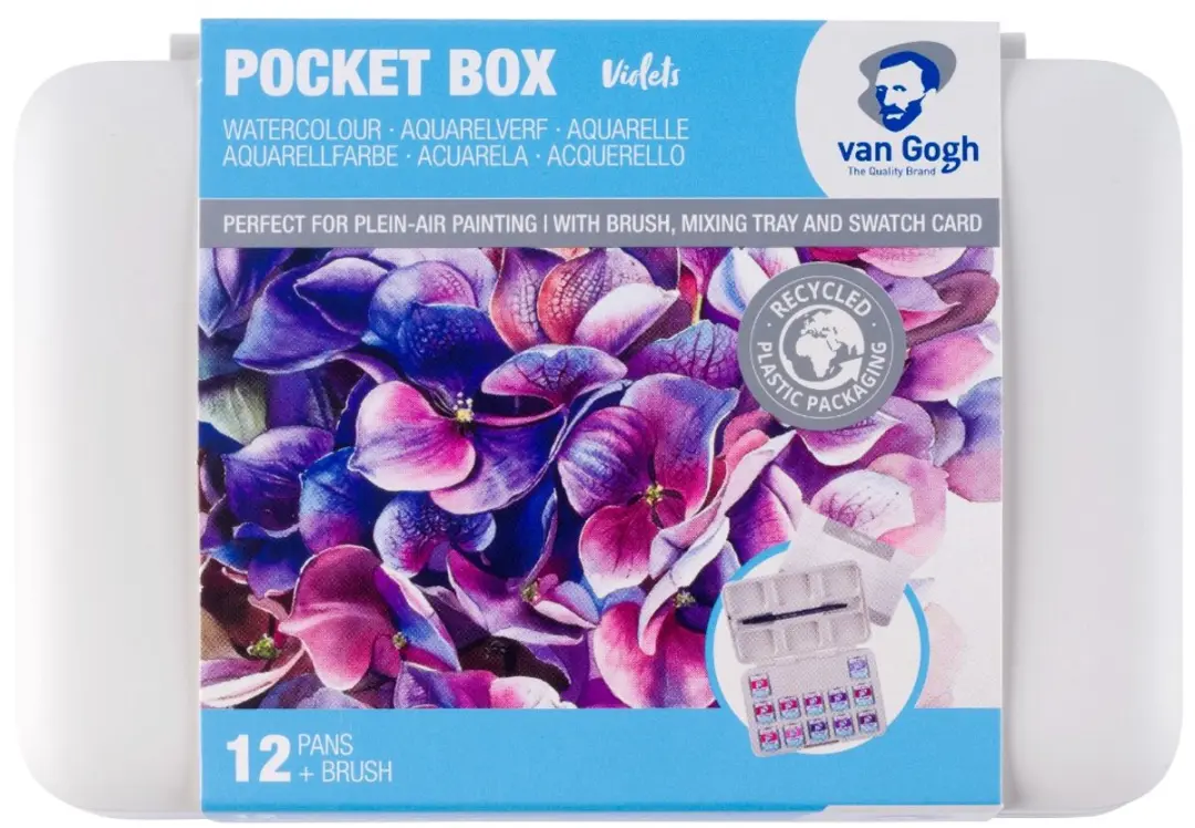 Van Gogh Aquarelverf Pocket Box - 12 Kleuren 12ml