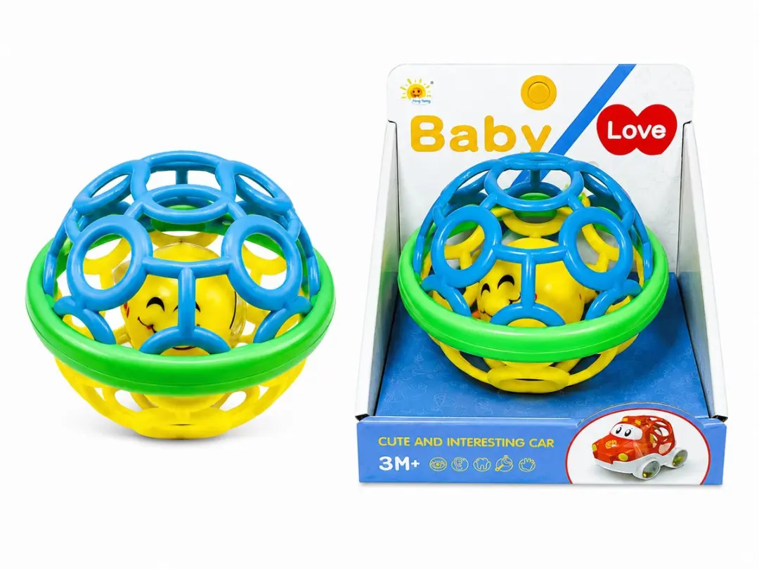 Ledy Toys Oball Rammelaar Blauw/Geel
