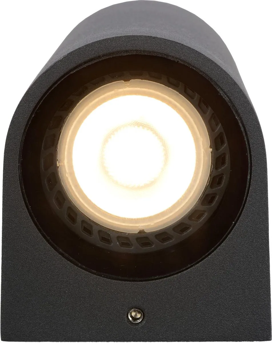 Lucide ZARO Wandspot 2xGU10 - IP44 Zwart