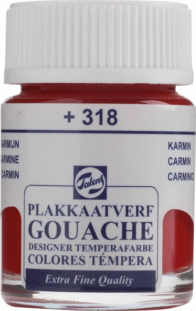 Talens Plakkaatverf Extra Fijn Karmijn 318 - 16ml