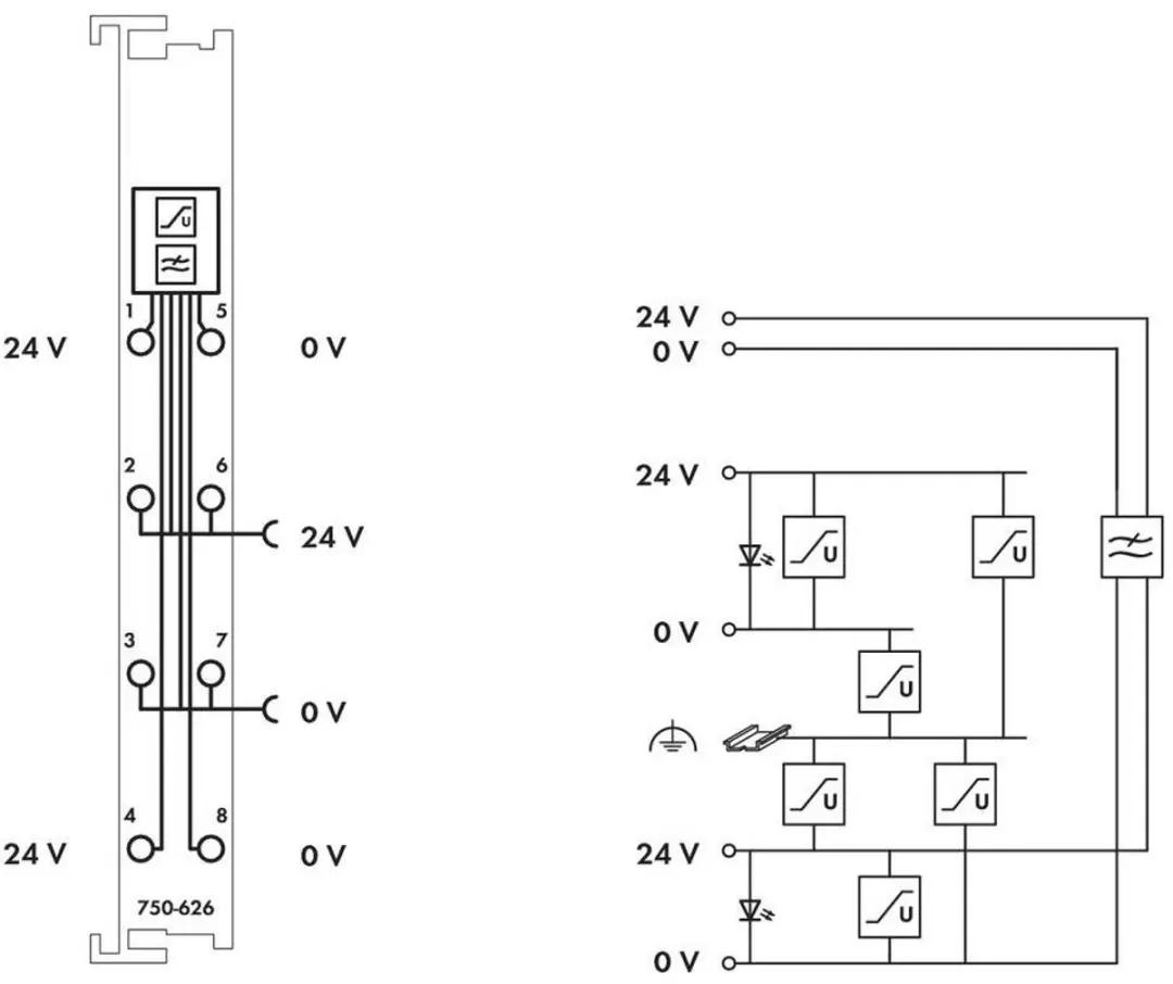 WAGO 750-626 PLC-filtermodule