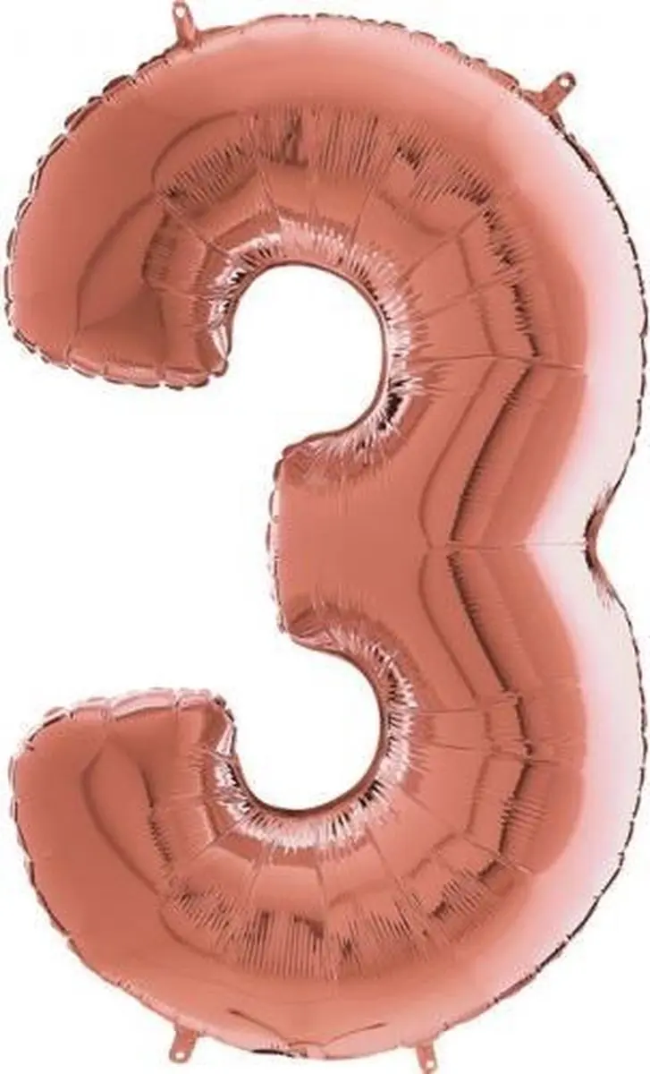 Grabo Balloons Cijfer 3 Folieballon 66cm