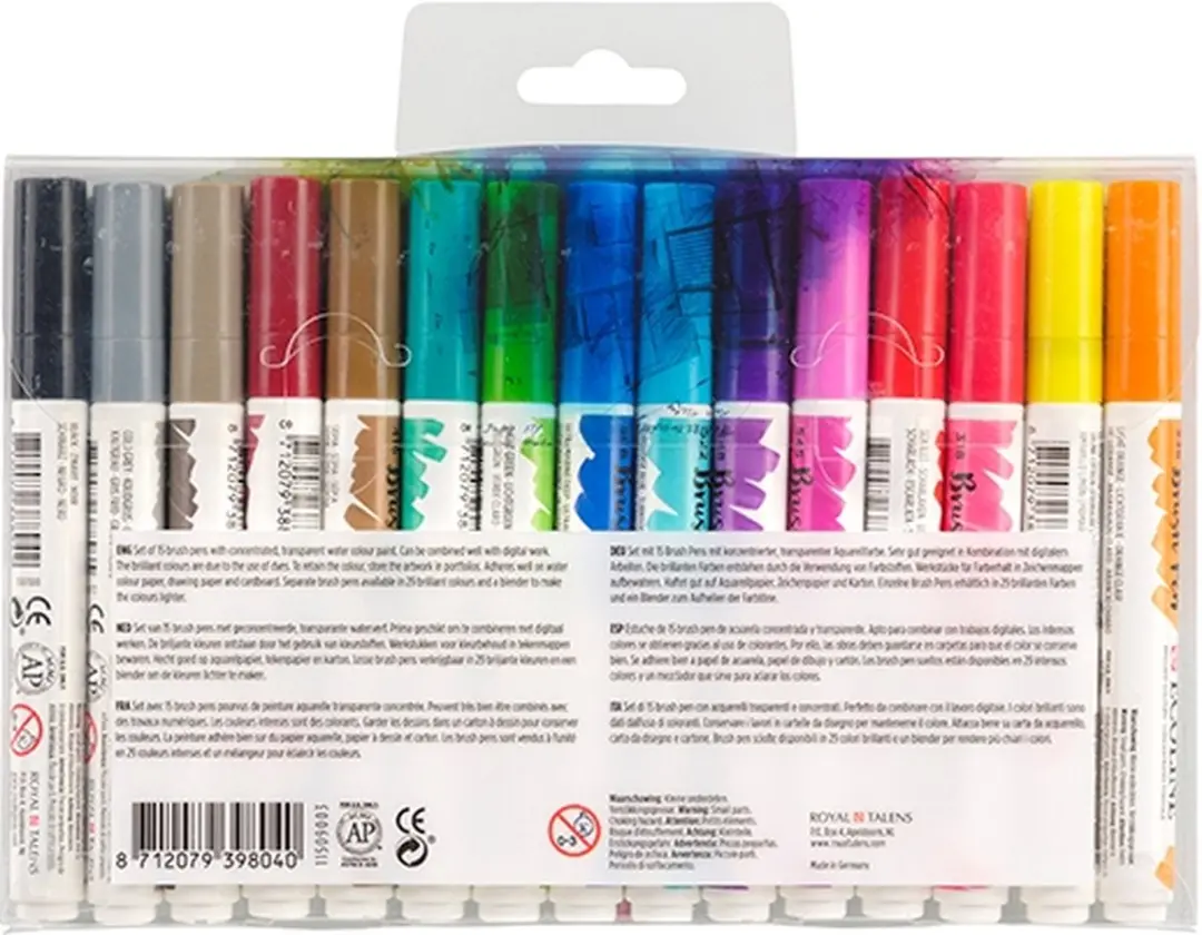 Ecoline Brush Pen Set 15 Stuks