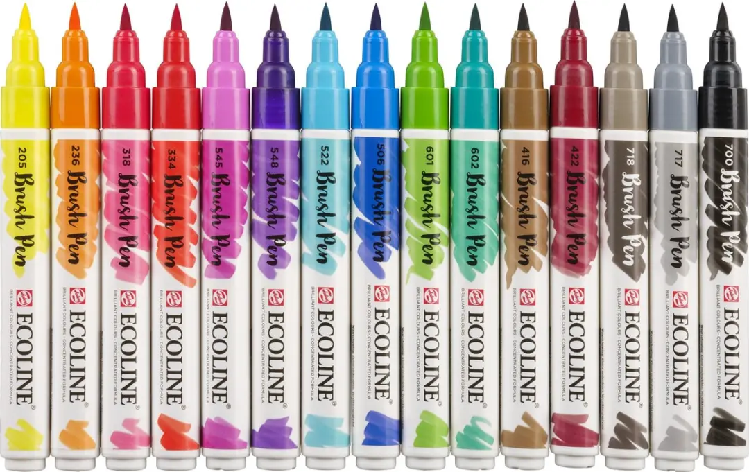 Ecoline Brush Pen Set 15 Stuks - afbeelding 6 van 6