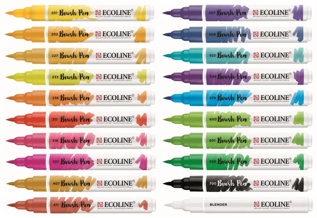 Talens Ecoline Brush Pen - 20 Stuks - Assorti