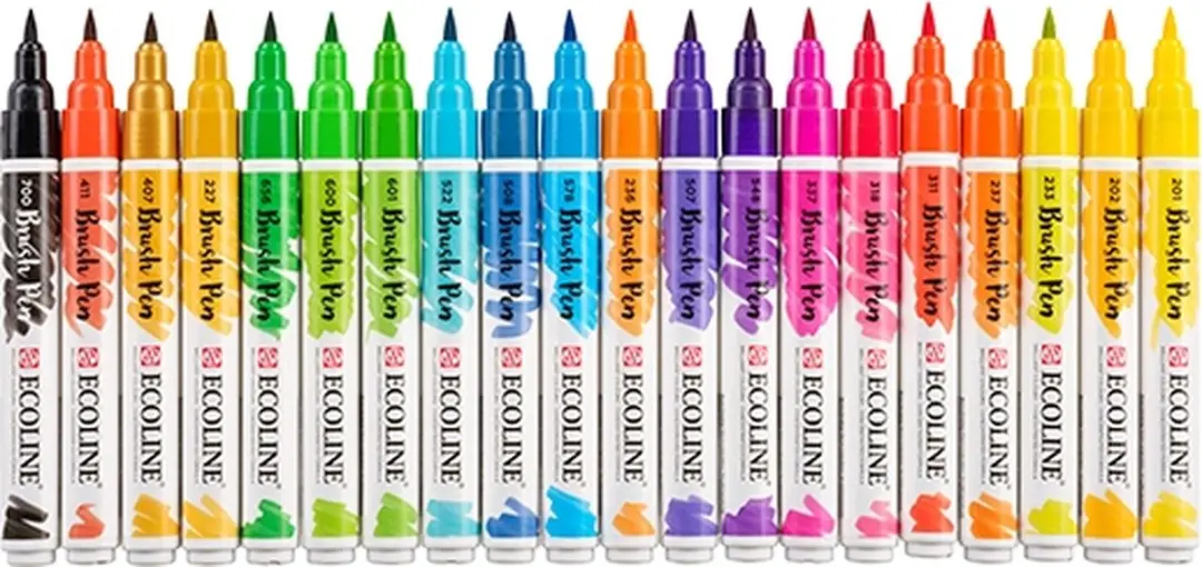 Talens Ecoline Brush Pen - 20 Stuks - Assorti