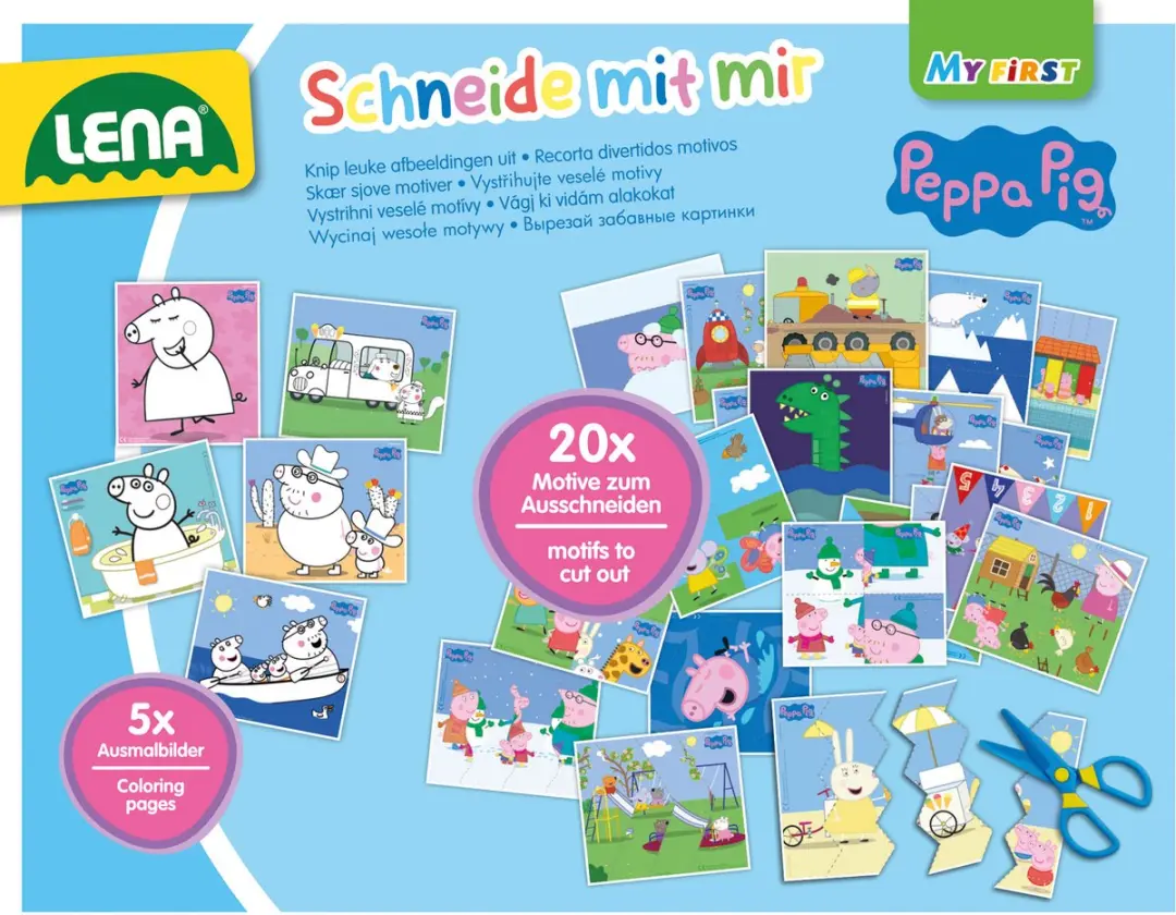 Lena Peppa Pig Snijspel - Educatief Karton - Meerkleurig