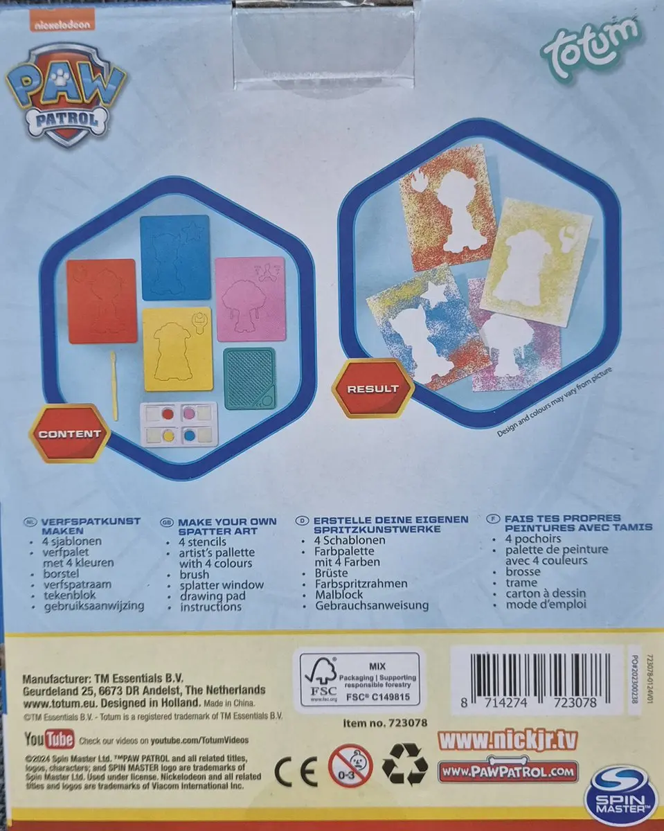 PAW Patrol Knutselset Spatterkunst - 5+ - Diverse