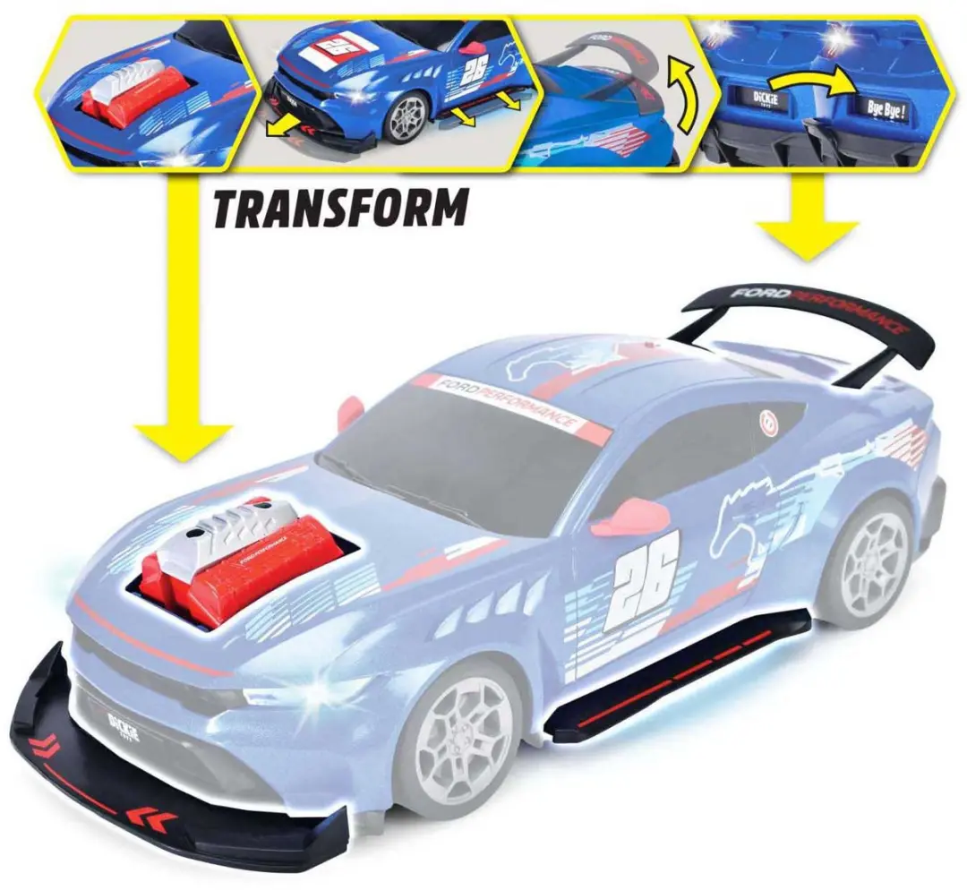 Dickie Simba Toys RC Ford Mustang Customized 201105014 - Blauw - afbeelding 6 van 6