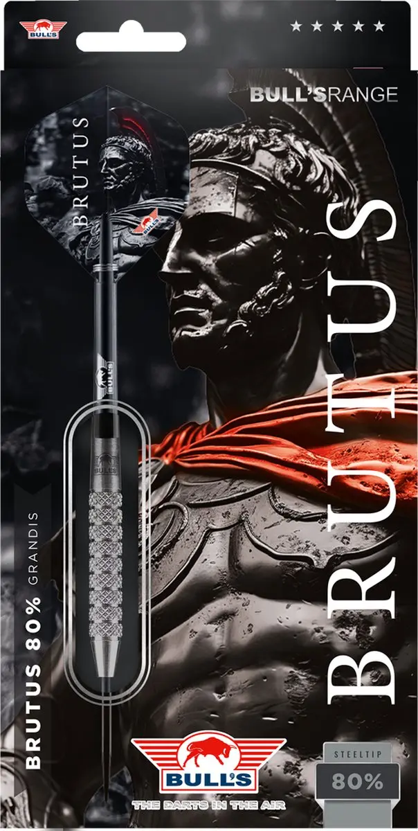 Bull's Brutus Grandis 80% Dartpijlen 30g - Zilver - 3 Stuks