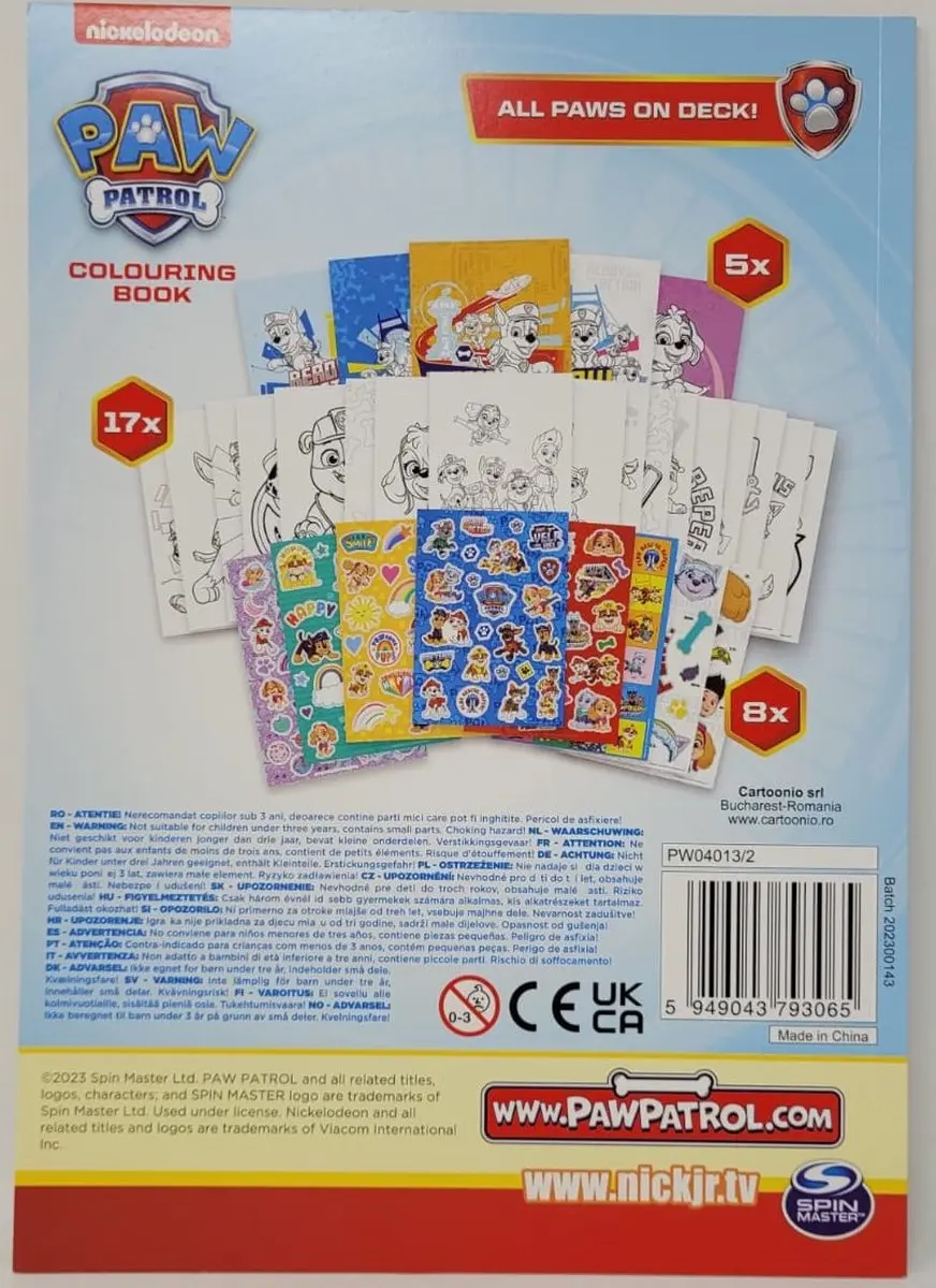 PAW Patrol Kleurboek - 175 Stickers Multicolor
