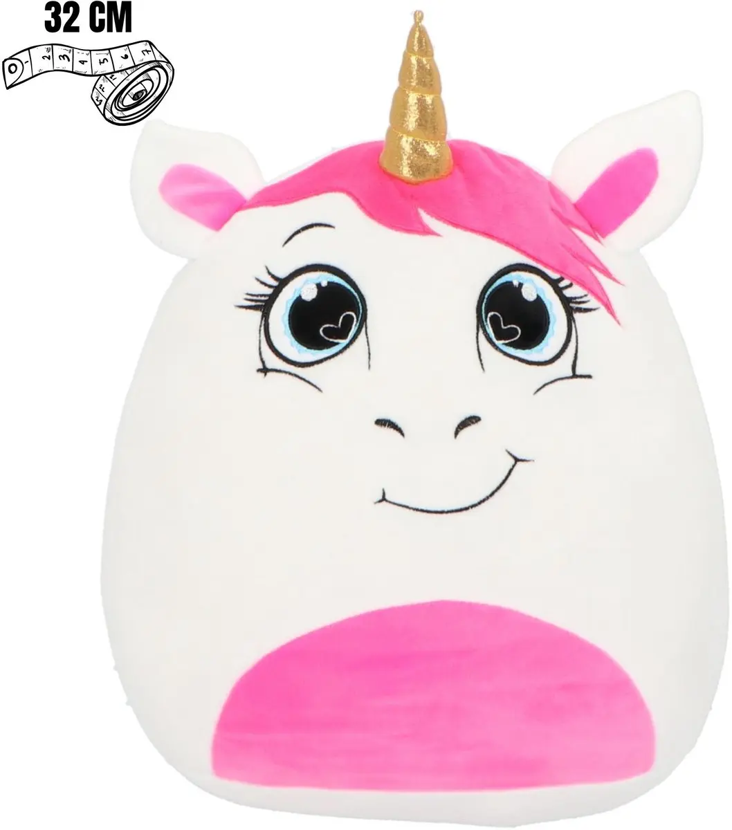 Unicorn Squishy UNI36-5513 Knuffel 32cm - Roze