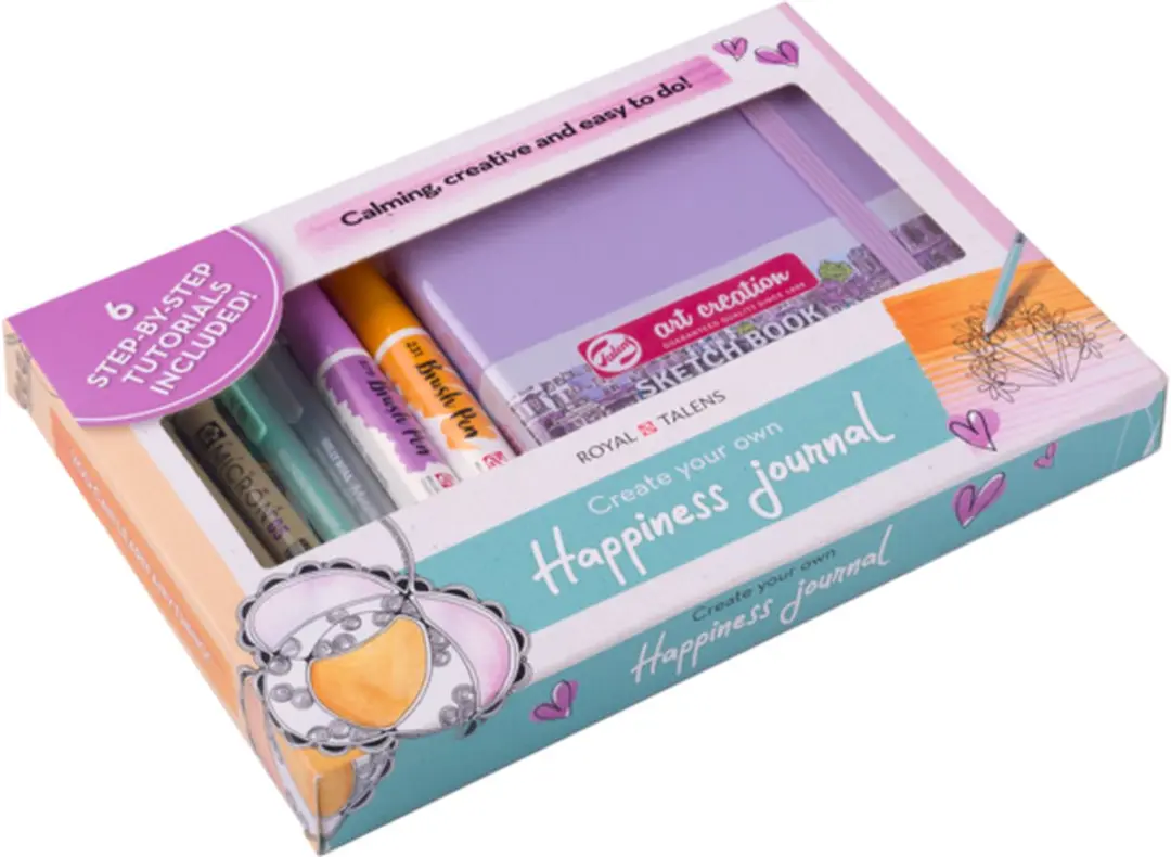 Talens Happiness Journal Set - 8 Stuks