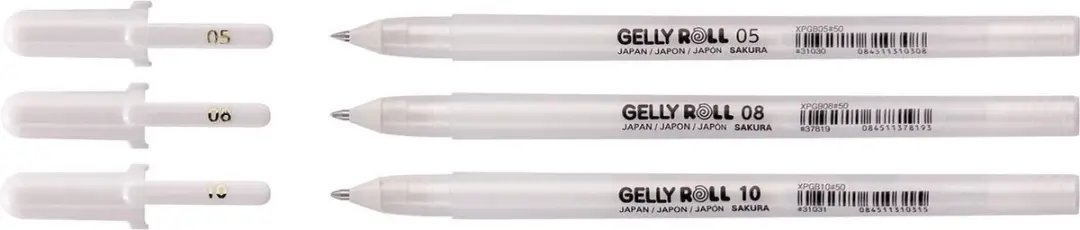 Sakura Basic Set Gelpennen - 3 Stuks - Zuiver Wit